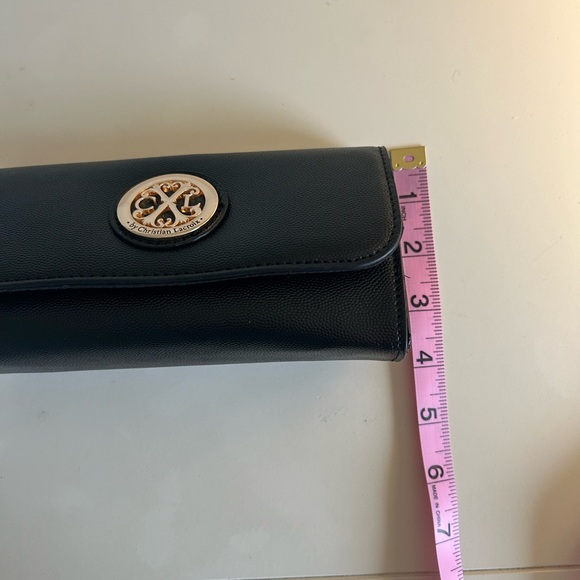 NWT CXL by Christian Lacroix BALI CAVIAR SMALL
CLUTCH WRISTLET Black 8” x 4” - Picture 9 of 9